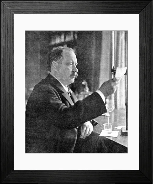 Framed Print : Svante Arrhenius (1859-1927), Swedish physicist and chemist in his laboratory, 1909 Framed Print : Svante Arrhenius (1859-1927), Swedish physicist and chemist in his laboratory, 1909