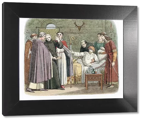 St Anselm reluctantly accepting the Archbishopric of Canterbury, 1093 (1864)