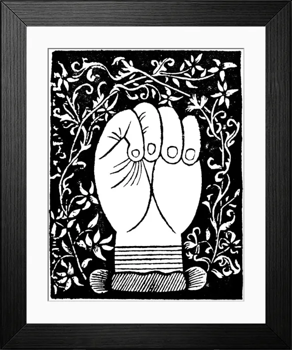 Framed Print : Chiromancy: Lines of the closed hand from Andre Corvo L Art de Chyromance Lyons c1545 Framed Print : Chiromancy: Lines of the closed hand from Andre Corvo L Art de Chyromance Lyons c1545