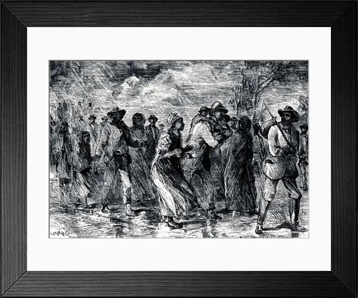Framed Print : Fugitive slaves fleeing from Maryland to Delaware by way of the Underground Railroad, 1850-1851 Framed Print : Fugitive slaves fleeing from Maryland to Delaware by way of the Underground Railroad, 1850-1851