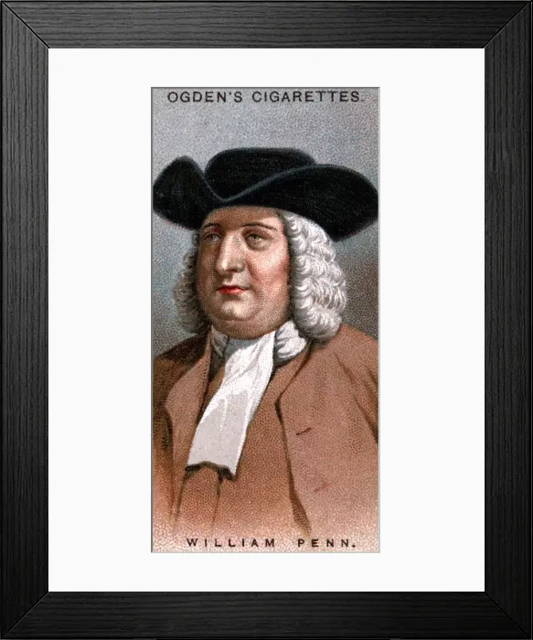 Framed Print : William Penn, English member of the Society of Friends, popularly known as Quakers, 1920 Framed Print : William Penn, English member of the Society of Friends, popularly known as Quakers, 1920