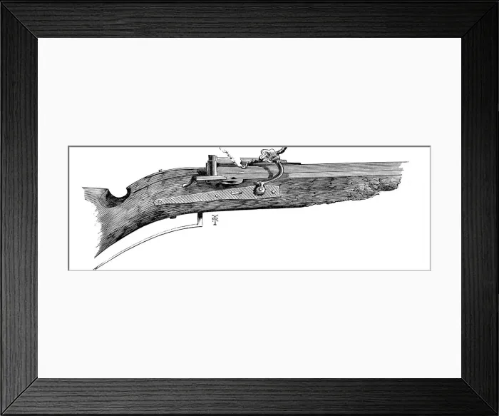 Framed Print : Early match caliver, c1590 (c1880) Framed Print : Early match caliver, c1590 (c1880)