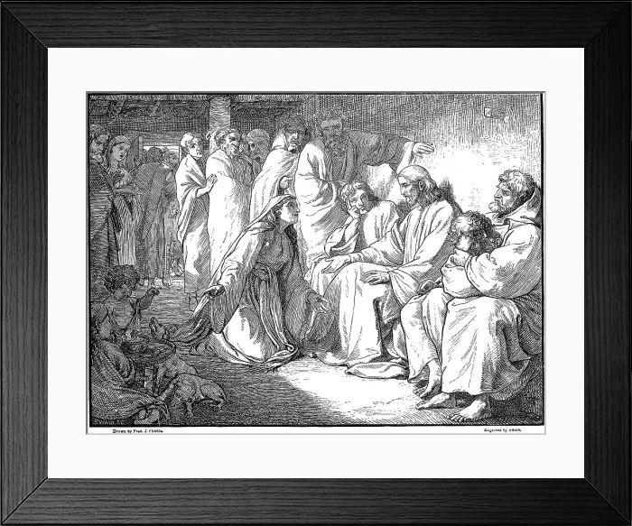 Framed Print : Jesus speaking with the woman of Canaan, 1865 Framed Print : Jesus speaking with the woman of Canaan, 1865