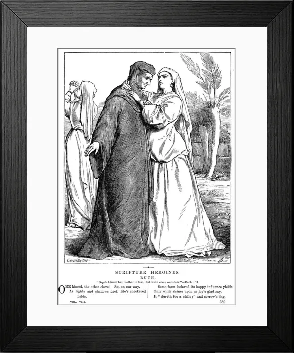 Framed Print : Ruth embracing her mother-in-law, 1873 Framed Print : Ruth embracing her mother-in-law, 1873