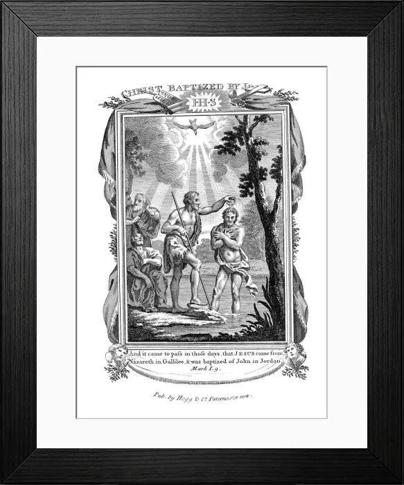 Framed Print : John the Baptist baptising Jesus, c1808 Framed Print : John the Baptist baptising Jesus, c1808