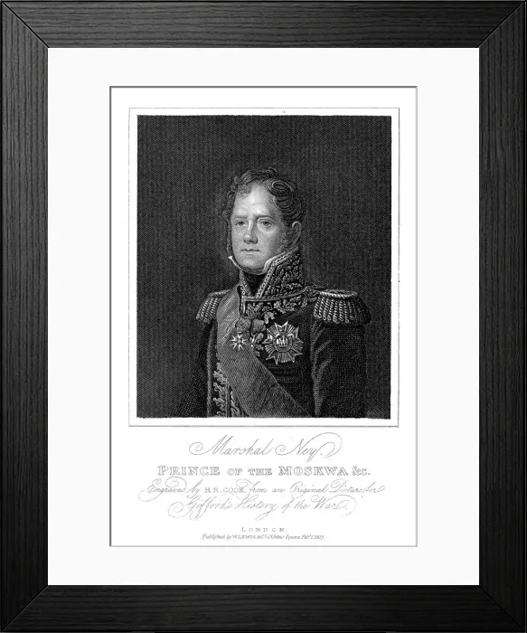 Framed Print : Michel Ney, French soldier of the Napoleonic Wars, 1817 Framed Print : Michel Ney, French soldier of the Napoleonic Wars, 1817