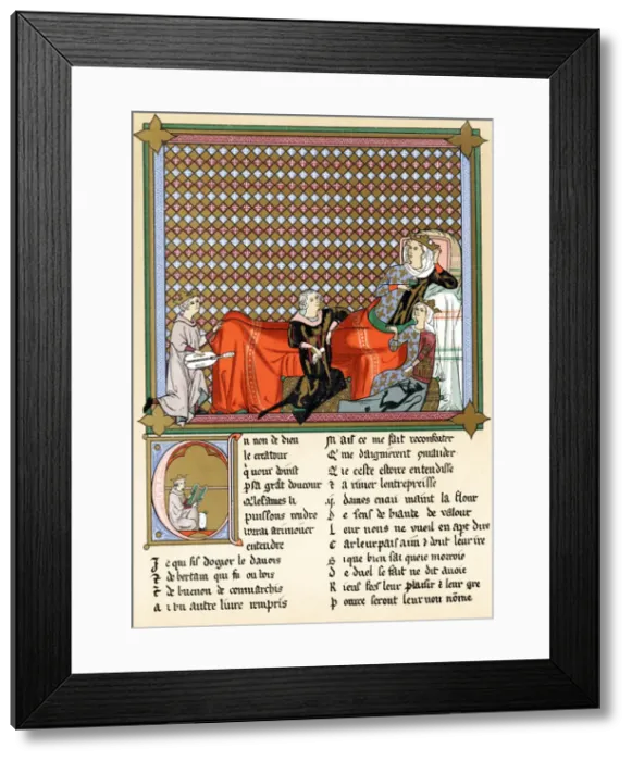 Framed Print : Adenet le Roi, King of the Minstrels, 13th century Framed Print : Adenet le Roi, King of the Minstrels, 13th century