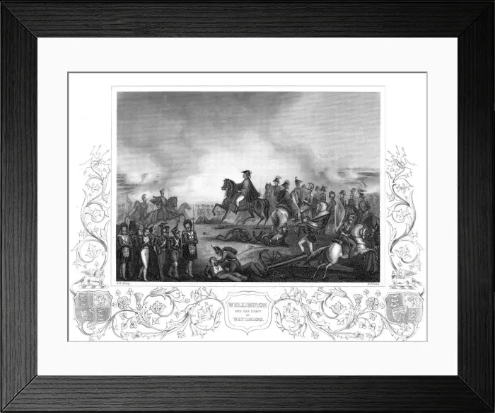 Framed Print : Arthur Wellesley, Duke of Wellington, with his staff at the Battle of Waterloo, 18 June 1815 Framed Print : Arthur Wellesley, Duke of Wellington, with his staff at the Battle of Waterloo, 18 June 1815