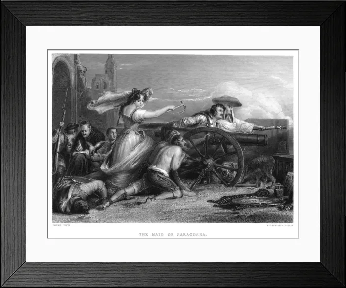 Framed Print : Siege of Zaragosa, Spain, Peninsular War, 1808 (c1822-c1870). Artist: William Greatbach Framed Print : Siege of Zaragosa, Spain, Peninsular War, 1808 (c1822-c1870). Artist: William Greatbach
