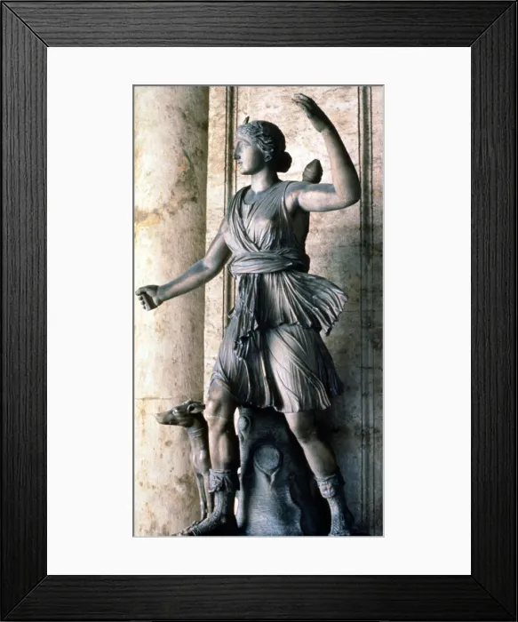 Framed Print : Statue of Artemis, Greek goddess of hunting, woodlands and fertility Framed Print : Statue of Artemis, Greek goddess of hunting, woodlands and fertility