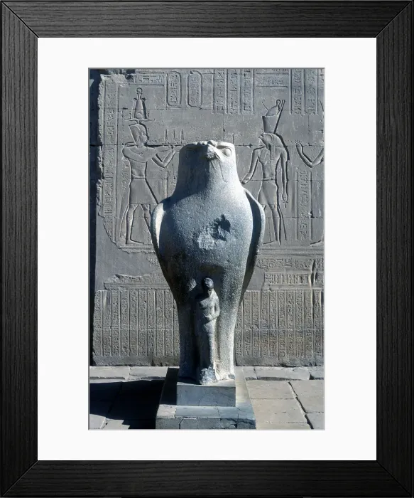 Framed Print : Giant statue of the Ancient Egyptian falcon-headed god Horus, Edfu, Egypt Framed Print : Giant statue of the Ancient Egyptian falcon-headed god Horus, Edfu, Egypt
