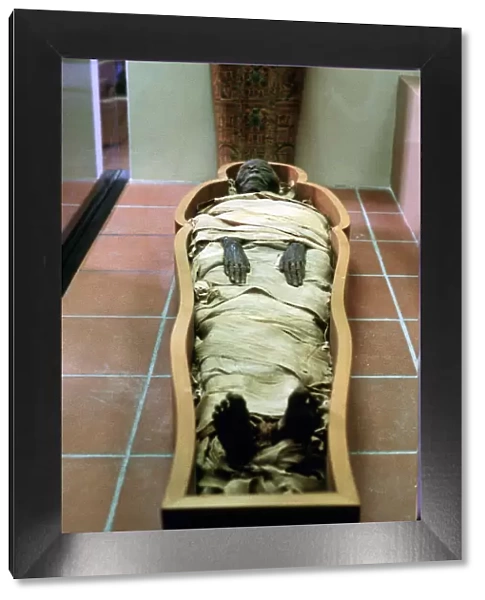 Ancient Egyptian mummy in wrappings