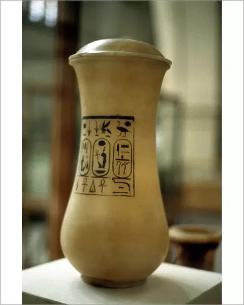 Canopic jar, vessel used for burial of embalmed viscera, Ancient Egyptian
