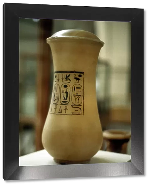 Canopic jar, vessel used for burial of embalmed viscera, Ancient Egyptian