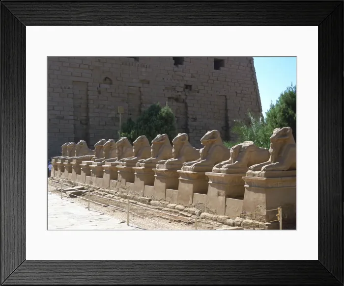 Framed Print : Line of ram-headed sphinxes, temple of Rameses II, Karnak, Egypt, 13th century BC Framed Print : Line of ram-headed sphinxes, temple of Rameses II, Karnak, Egypt, 13th century BC