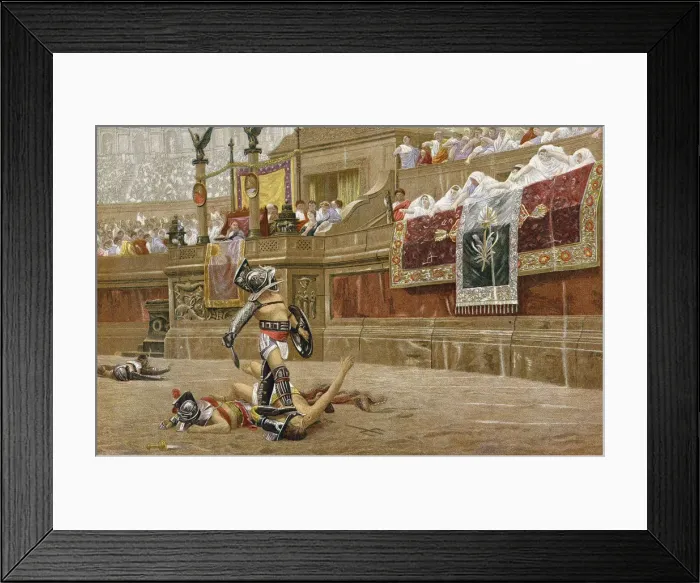 Framed Print : Gladiators in the Roman arena Framed Print : Gladiators in the Roman arena