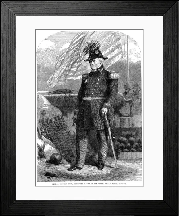Framed Print : Winfield Scott, American soldier, 1861 Framed Print : Winfield Scott, American soldier, 1861