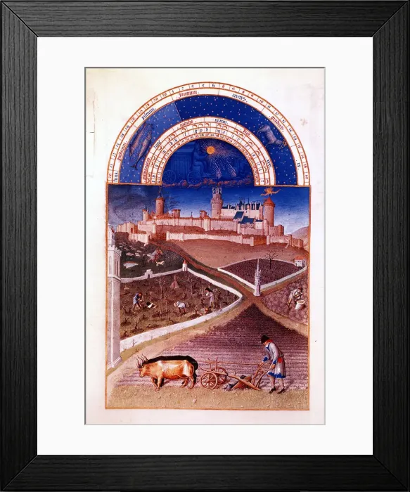 Framed Print : March, 1412-1416. Artist: Paul Limbourg Framed Print : March, 1412-1416. Artist: Paul Limbourg