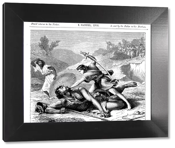 David slaying the Philistine giant Goliath, c1870
