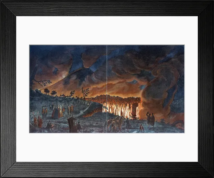 Framed Print : Eruption of Vesuvius, 1776 Framed Print : Eruption of Vesuvius, 1776