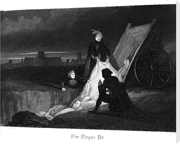 The Plague Pit, 1855. Artist: John Franklin