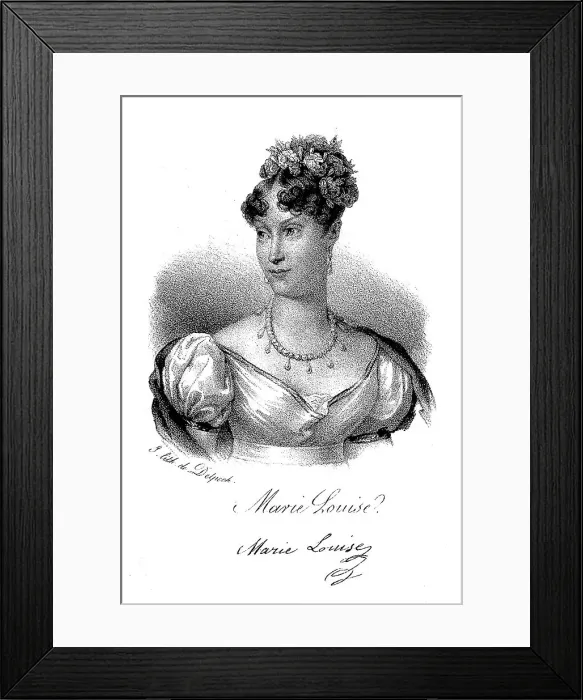 Framed Print : Marie-Louise, Empress of the French, c1830. Artist: Delpech Framed Print : Marie-Louise, Empress of the French, c1830. Artist: Delpech