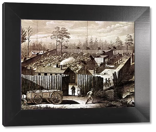 Prison stockade at Andersonville, Georgia, American Civil War, 1861-1865