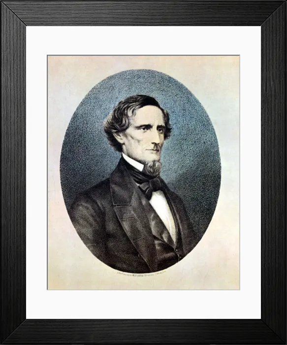 Framed Print : Jefferson Davis, President of the Confederate (southern) States Framed Print : Jefferson Davis, President of the Confederate (southern) States