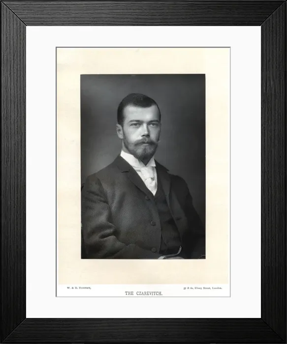 Framed Print : Nicholas II Tsar of Russia, as Tsarevich, c1890 Framed Print : Nicholas II Tsar of Russia, as Tsarevich, c1890