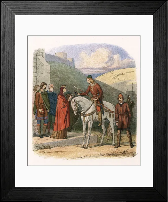 Framed Print : Edward the Martyr, 10th century English king, c1860 Framed Print : Edward the Martyr, 10th century English king, c1860