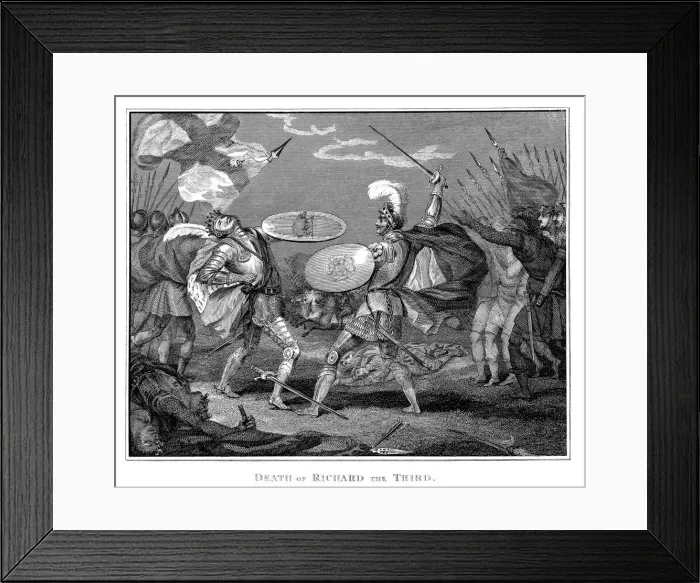 Framed Print : Death of Richard III at the Battle of Bosworth Field, 22 August 1485 (c19th century) Framed Print : Death of Richard III at the Battle of Bosworth Field, 22 August 1485 (c19th century)