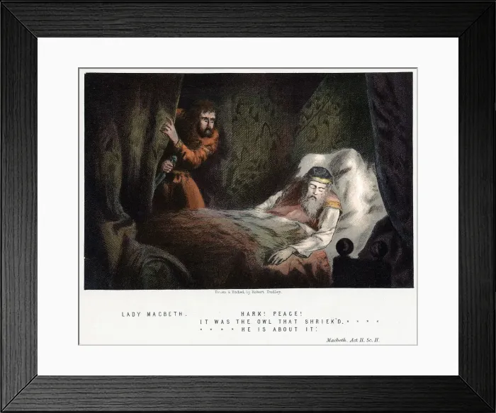 Framed Print : Scene from Shakespeares Macbeth, c1858. Artist: Robert Dudley Framed Print : Scene from Shakespeares Macbeth, c1858. Artist: Robert Dudley