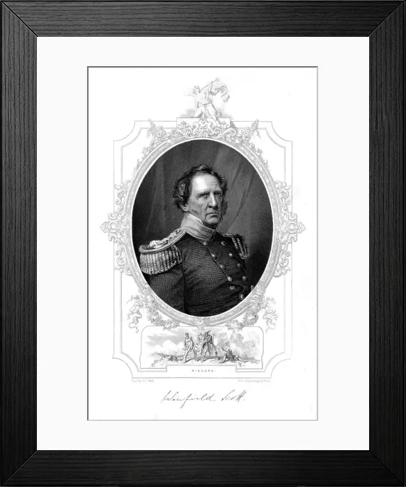 Framed Print : Winfield Scott, 19th century American soldier Framed Print : Winfield Scott, 19th century American soldier