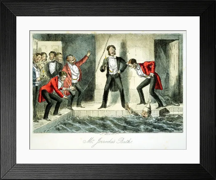 Framed Print : Mr Jorrockss Bath, 1845