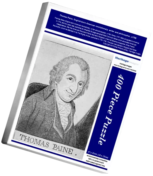 Thomas Paine, English-born American revolutionary, writer and philosopher, c1790