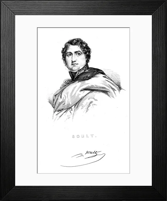 Framed Print : Nicolas Jean de Dieu Soult, French soldier and statesman Framed Print : Nicolas Jean de Dieu Soult, French soldier and statesman