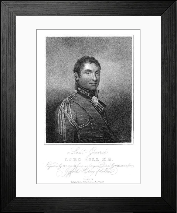 Framed Print : Rowland Hill, 1st Viscount Hill, English soldier, 1815 Framed Print : Rowland Hill, 1st Viscount Hill, English soldier, 1815