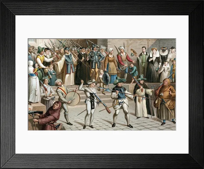 Framed Print : Paris during the League (La Ligue), 1590 (19th century) Framed Print : Paris during the League (La Ligue), 1590 (19th century)