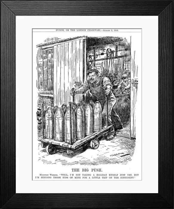 Framed Print : The Big Push, 1916. Artist: Leonard Raven-Hill Framed Print : The Big Push, 1916. Artist: Leonard Raven-Hill