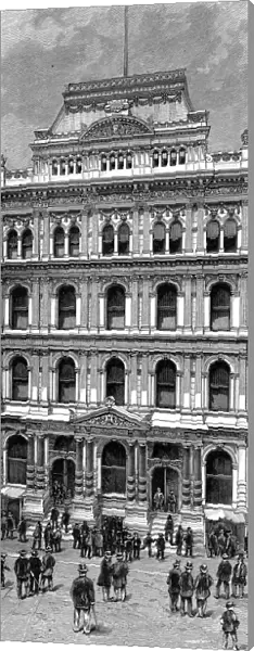 Exterior view of the New York Stock Exchange, 1885