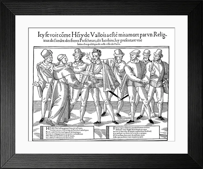 Framed Print : Assassination of Henry III, King of France, 1589 (1589-1590) Framed Print : Assassination of Henry III, King of France, 1589 (1589-1590)