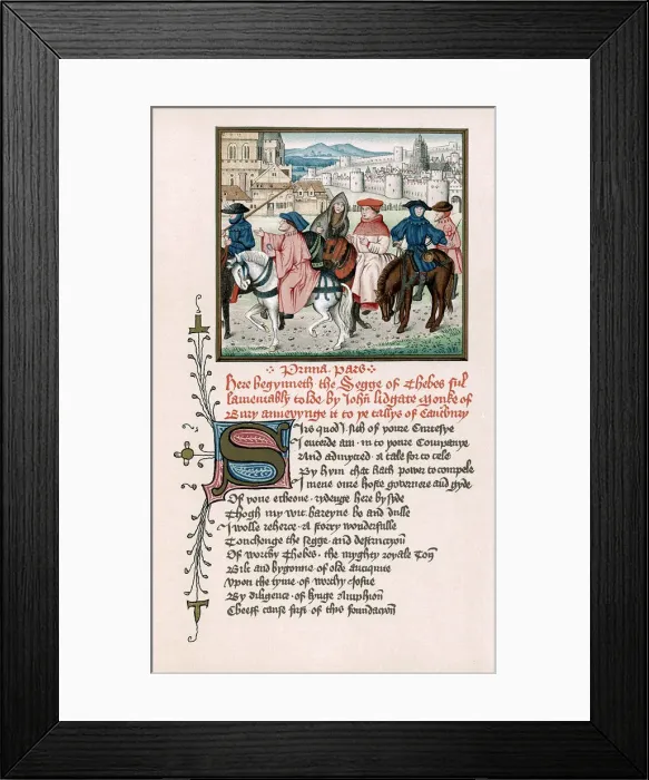 Framed Print : Canterbury pilgrims, c1420 (19th century) Framed Print : Canterbury pilgrims, c1420 (19th century)