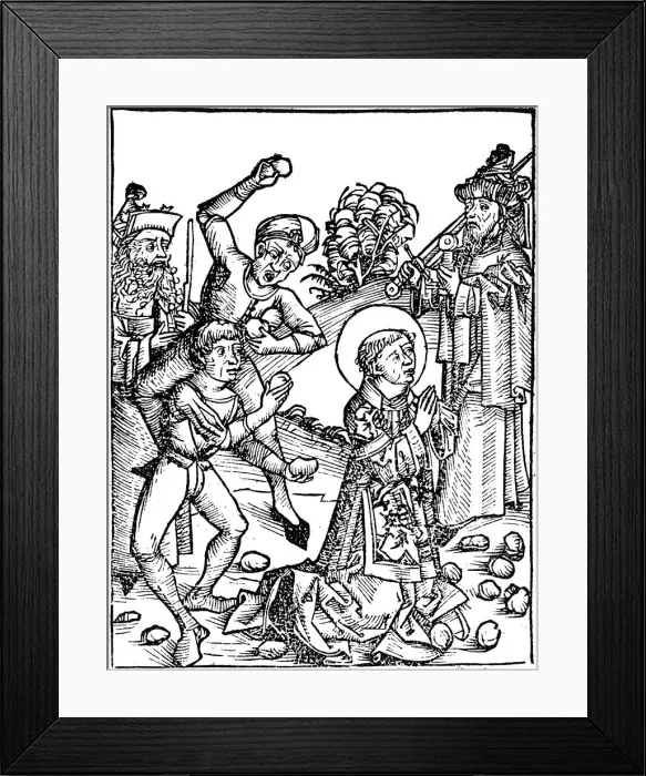 Framed Print : St Stephen, first Christian martyr c36 (1493) Framed Print : St Stephen, first Christian martyr c36 (1493)