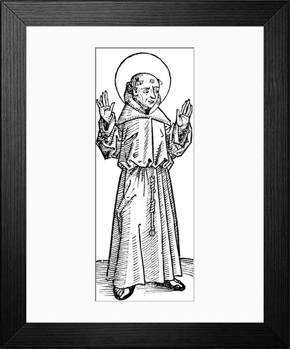 Framed Print : St Francis of Assisi, Italian priest and founder of the Franciscan order, 1493 Framed Print : St Francis of Assisi, Italian priest and founder of the Franciscan order, 1493