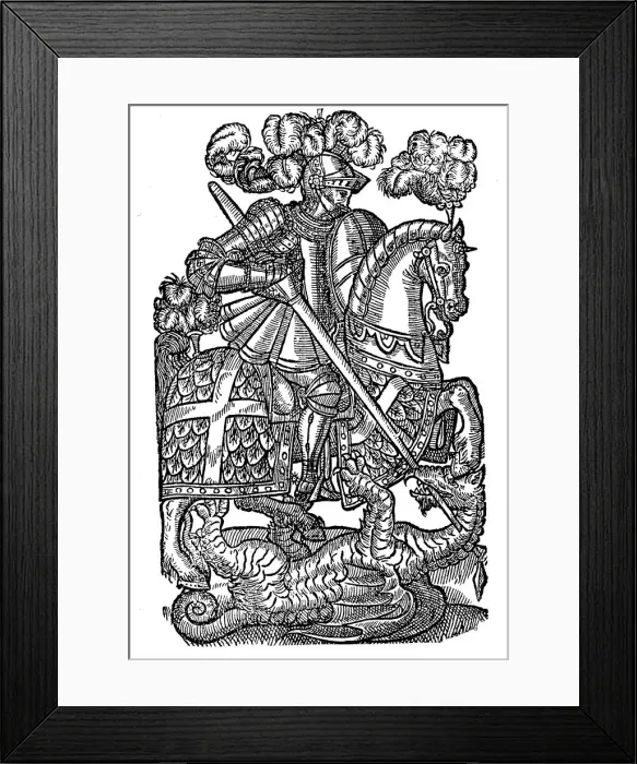 Framed Print : St George killing the dragon, 1598 Framed Print : St George killing the dragon, 1598