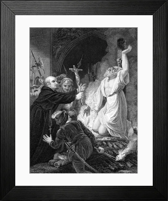 Framed Print : Execution of Thomas Cranmer, Archbishop of Canterbury, Oxford, 1556 (mid 19th century) Framed Print : Execution of Thomas Cranmer, Archbishop of Canterbury, Oxford, 1556 (mid 19th century)