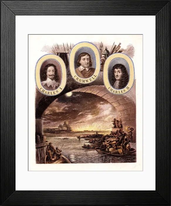 Framed Print : Great Fire of London, 1666 (c1865). Artist: Kronheim & Co Framed Print : Great Fire of London, 1666 (c1865). Artist: Kronheim & Co