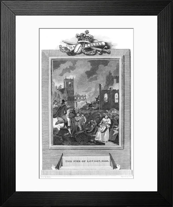 Framed Print : Great Fire of London, 1666 (1825) Framed Print : Great Fire of London, 1666 (1825)