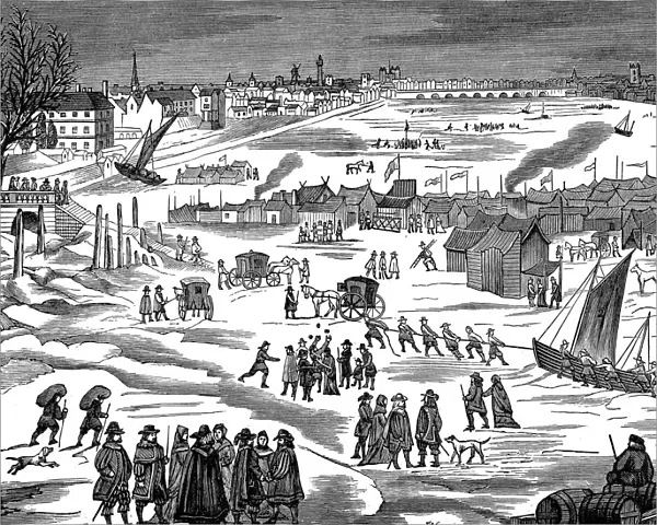 Frost Fair on the Thames at London, 1683