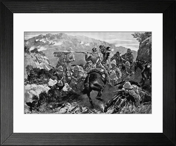 Framed Print : Engagement near the Tugela River, 2nd Boer War, 1899-1902 Framed Print : Engagement near the Tugela River, 2nd Boer War, 1899-1902
